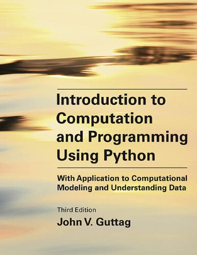 Introduction to Computation and Programming Using Python