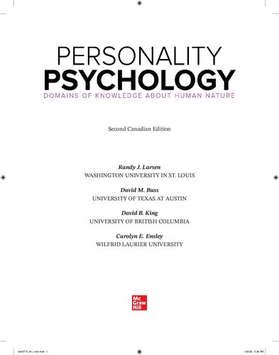 Personality Psychology: Domains of Knowledge About Human Nature