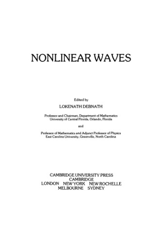 Nonlinear Waves