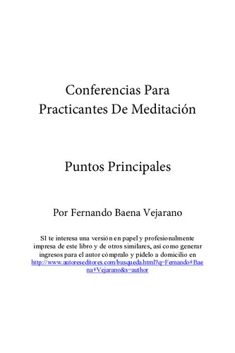 Conferencias Para Practicantes De Meditacion