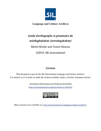 Guide d'orthographe et grammaire du Wüödughukakan (Worodugukakan)