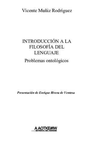 Introducción a la filosofía del lenguaje