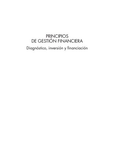 Principios de gestión financiera (Colección Síntesis. Economía) (Spanish Edition)