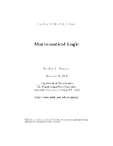 Mathematical Logic