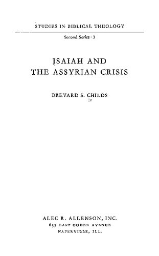 Isaiah and the Assyrian Crisis