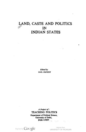 Land, caste, and politics in Indian states