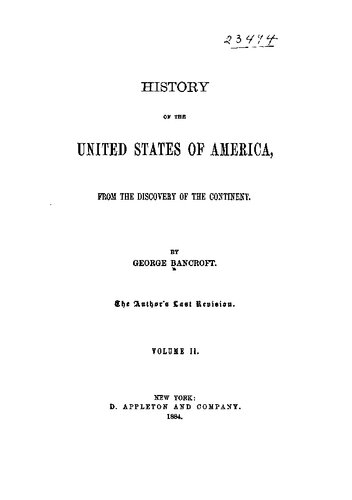 History of the United States from the Discovery of the Continent