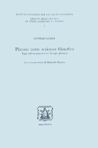 Platone come scrittore filosofico