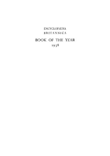 1938 Britannica Book of The Year