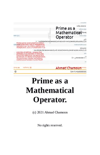 Prime as a Mathematical Operator