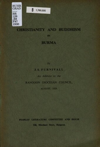 Christianity and Buddhism in Burma