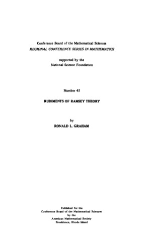 Rudiments of Ramsey theory