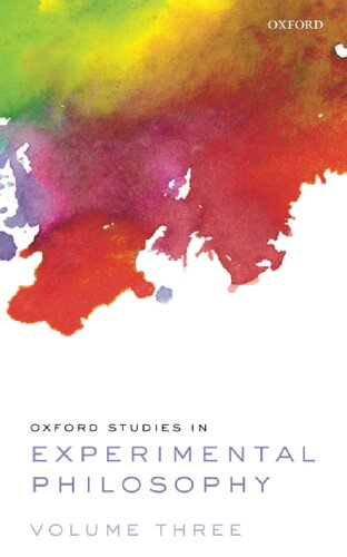 Oxford Studies in Experimental Philosophy