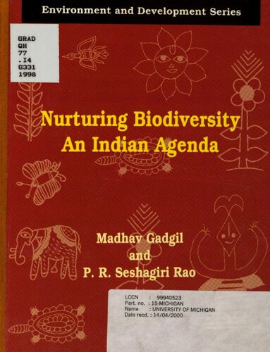 Nurturing Biodiversity : An Indian Agenda