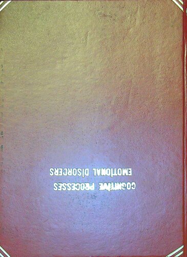 Cognitive Processes and Emotional Disorders: a structural approach to psychotherapy