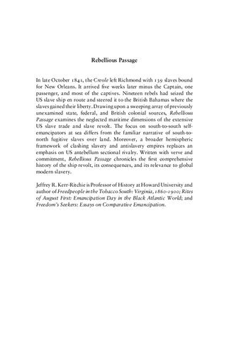 Rebellious Passage: The Creole Revolt and America's Coastal Slave Trade