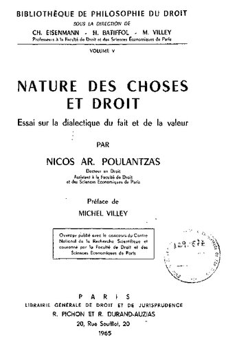 Nature des Choses et Droit