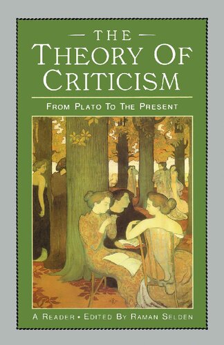 The Theory of Criticism: From Plato to the Present