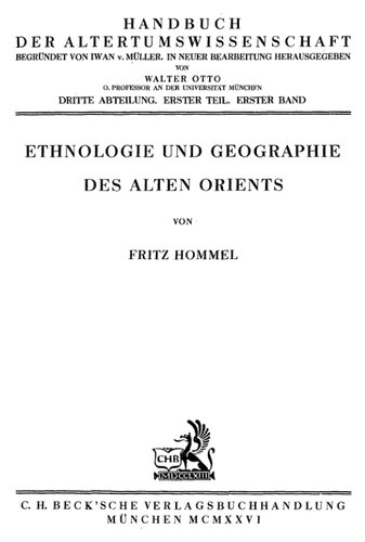 3,1.1.1-2. Ethnologie und Geographie des alten Orients