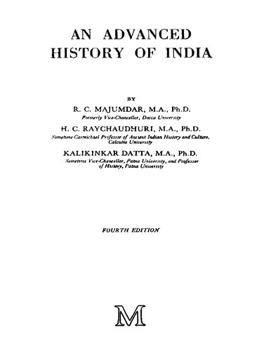 An Advanced History of India