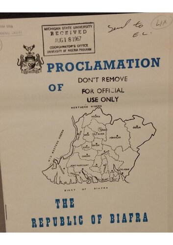 Proclamation of the Republic of Biafra