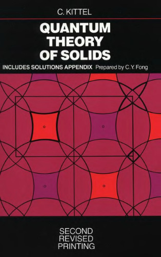 Quantum theory of solids