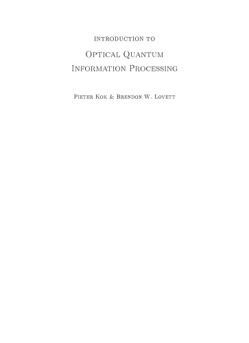 Introduction to optical quantum information processing