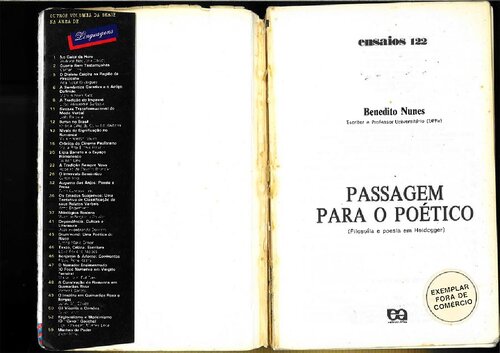 Passagem para o poético: filosofia e poesia em Heidegger