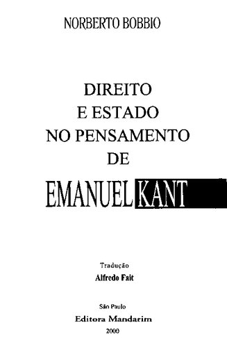 Direito e estado no pensamento de Emanuel Kant