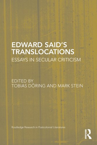 Edward Said's Translocations:Essays in Secular Criticism