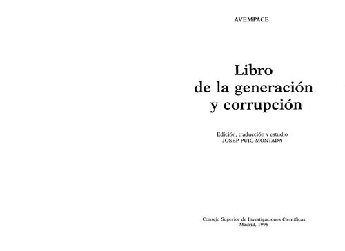 Libro de la generación y corrupción