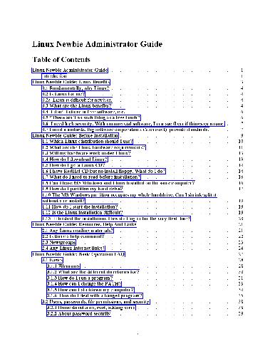 Linux Newbie Administrator Guide