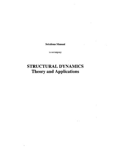 Structural Dynamics Theory And Applications