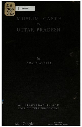 Muslim caste in Uttar Pradesh : a study of culture contact