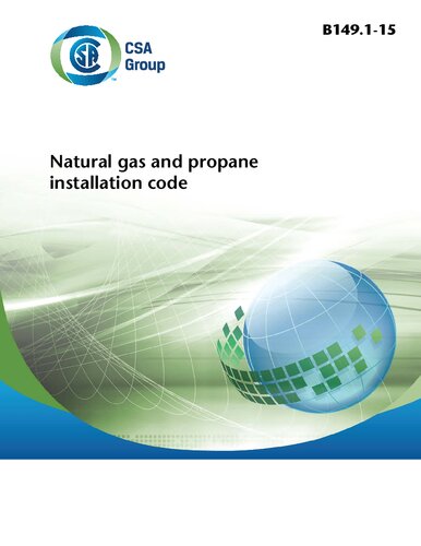 CSA B149.1-15 - Natural gas and propane installation code