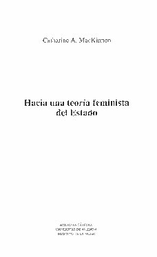 Hacia una teoría feminista del estado