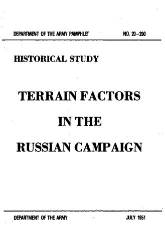 PAM20-290 Terrain Factors in the Russian Campaign