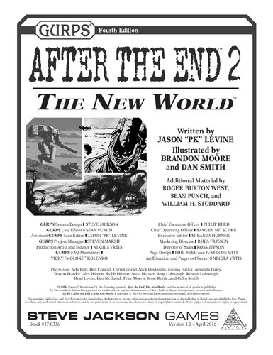 GURPS 4th edition. After the End 2: The New World