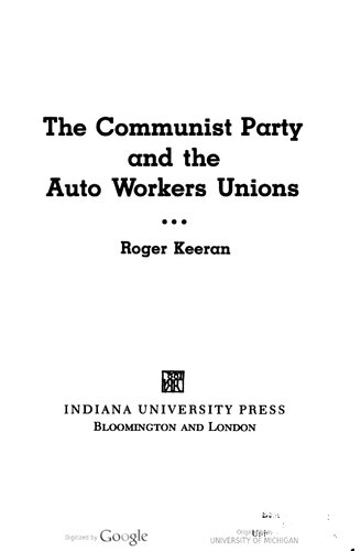 The Communist Party and the Auto Workers Unions