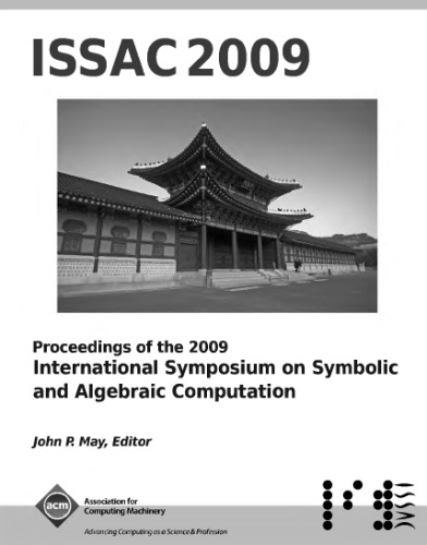 Proceedings ISSAC 2009 (Seoul)