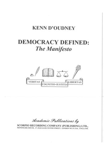 Democracy Defined: The Manifesto