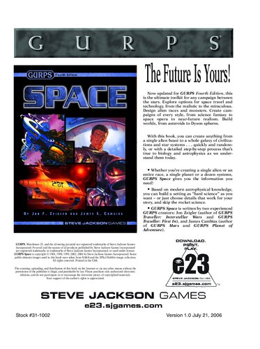 GURPS 4th edition. Space