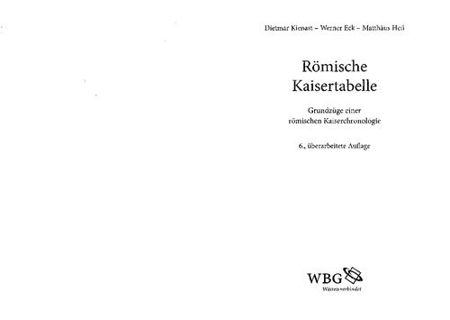 Römische Kaisertabelle: Grundzüge einer römischen Kaiserchronologie