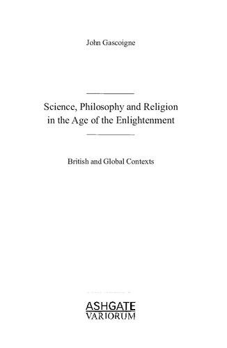 Science, Philosophy and Religion in Age of Enlightenment: British and Global Contexts