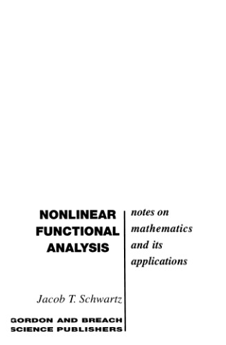 Nonlinear functional analysis