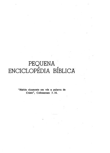 Pequena Enciclopédia Bíblica. Orlando Boyer.