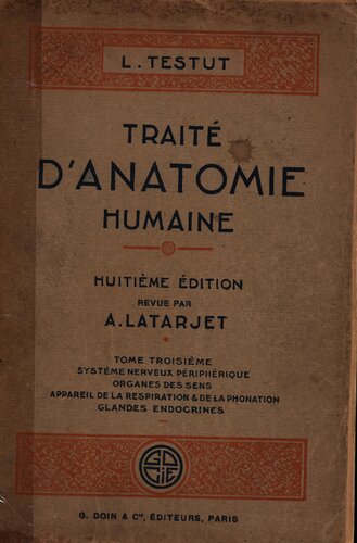 Traite d'anatomie humaine (part 1)