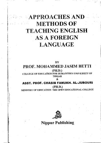 Approaches and Methods of Teaching English as a Foreign Language