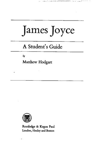 James Joyce: a student's guide