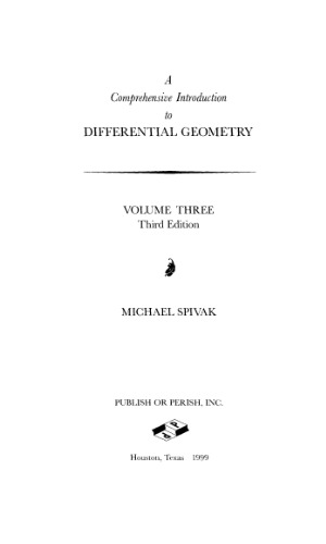 A comprehensive introduction to differential geometry